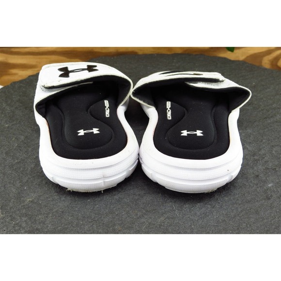 Under Armour Toddler Unisex 11 Medium White Slide Synthetic - Picture 5 of 7